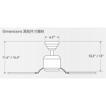 Hunter Fan Co Industrie II 52" 天花吊扇 (白色+楓木色)